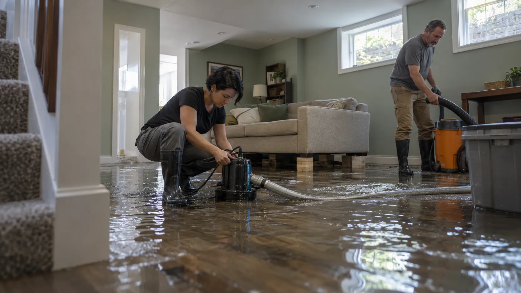 Flooded Basement Cleanup in Detroit, MI
